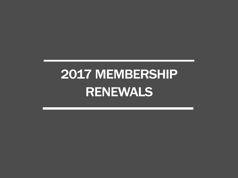 2017 membership renewalsn